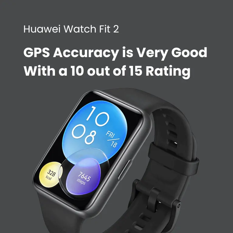 Huawei Watch Fit 2 GPS Accuracy is Very Good With a 10 out of 15 Rating 