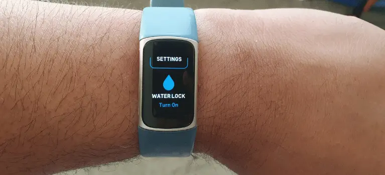 water lock feature fitbit charge 5