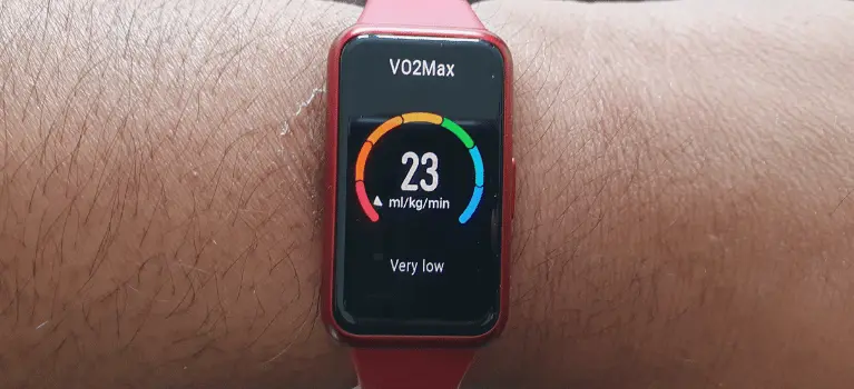Huawei band 7 can determine your v02 max